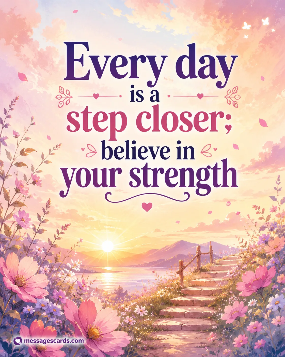 Every day is a step closer; believe in your strength