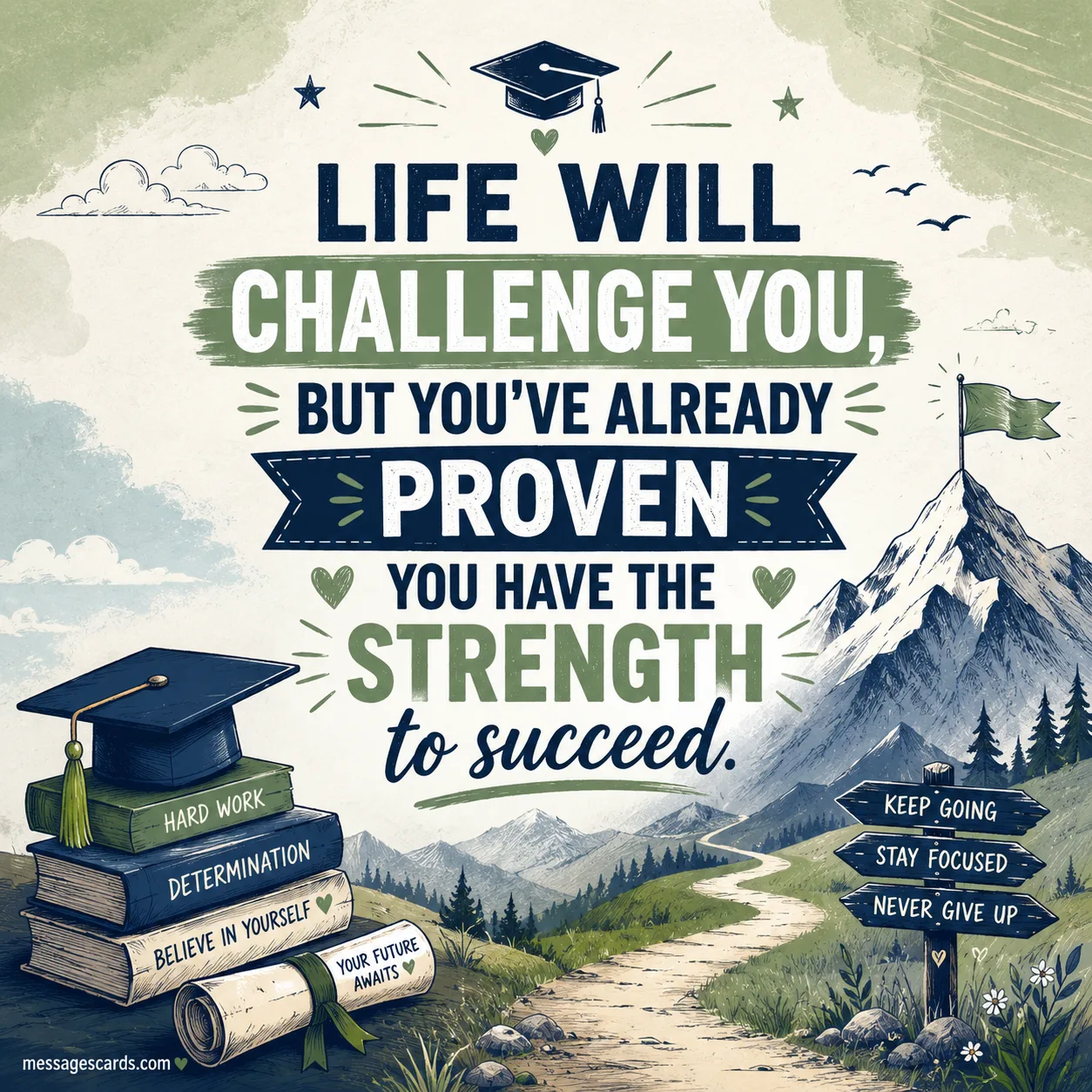 Inspirational graduation quote about strength and success for nephew