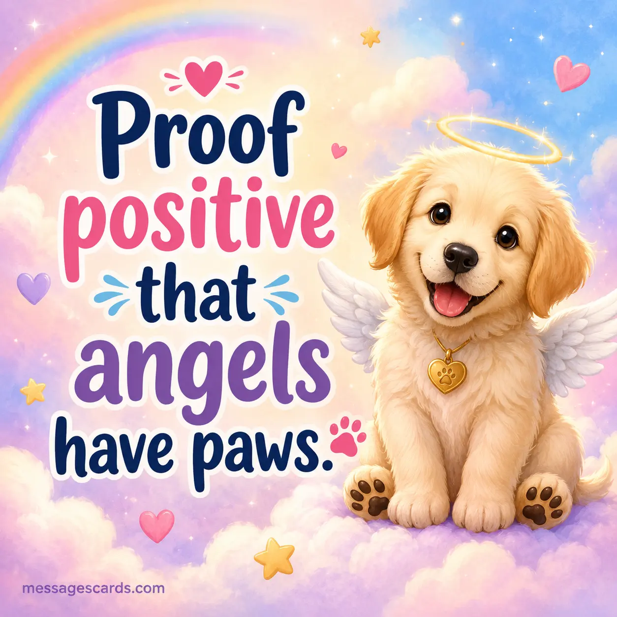 Proof positive that angels have paws