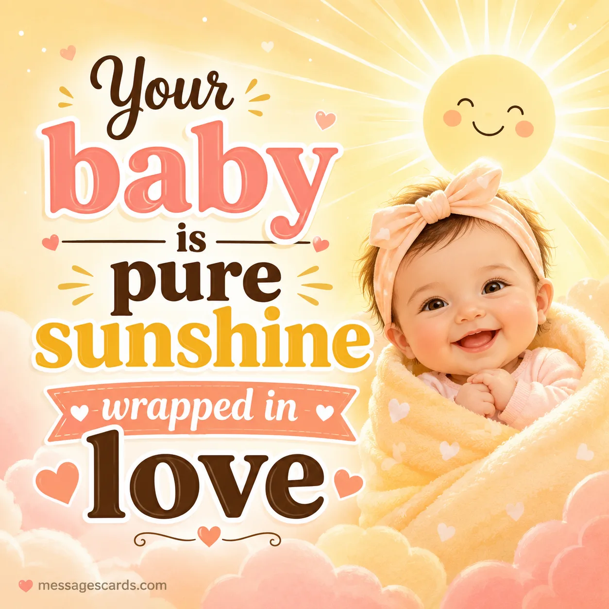 Your baby is pure sunshine wrapped in love