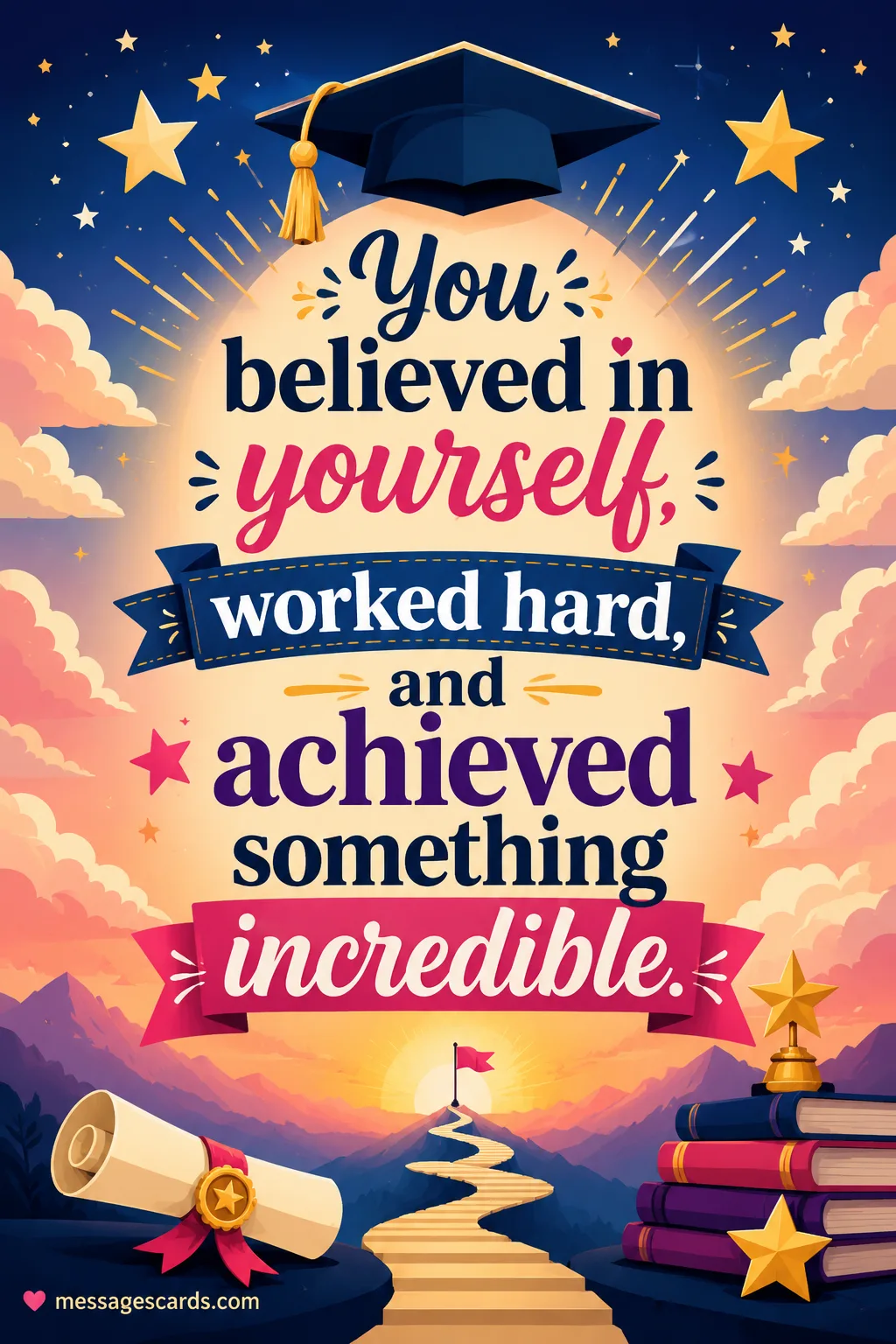 You believed in yourself worked hard and achieved something incredible