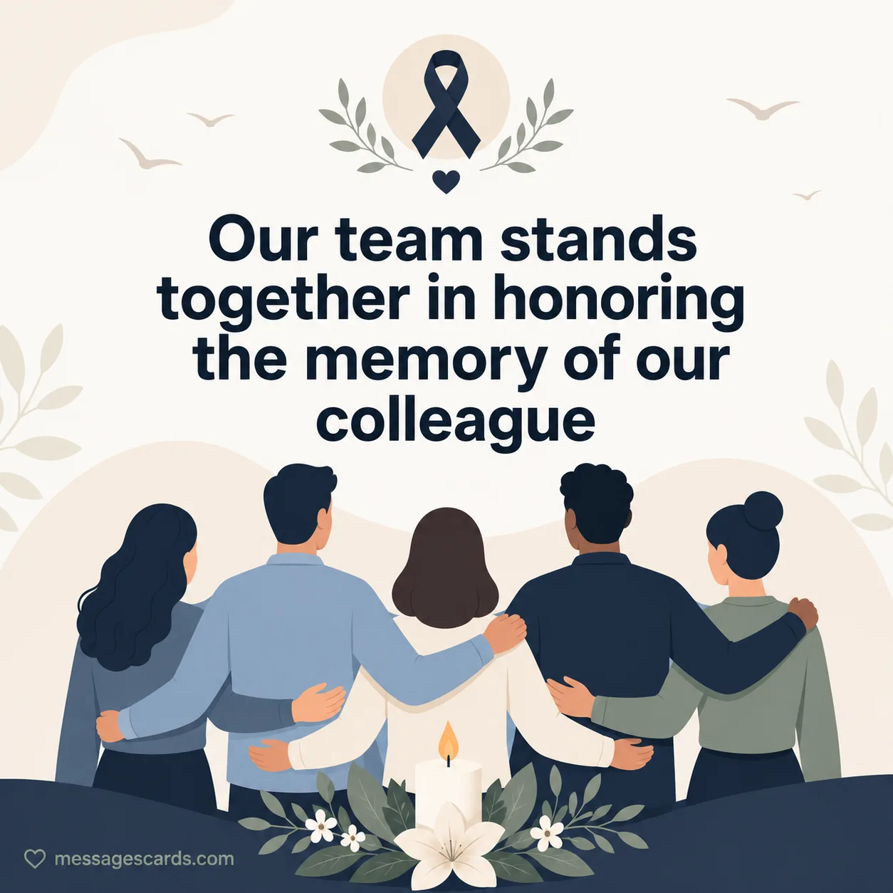 Our team stands together in honoring the memory of our colleague