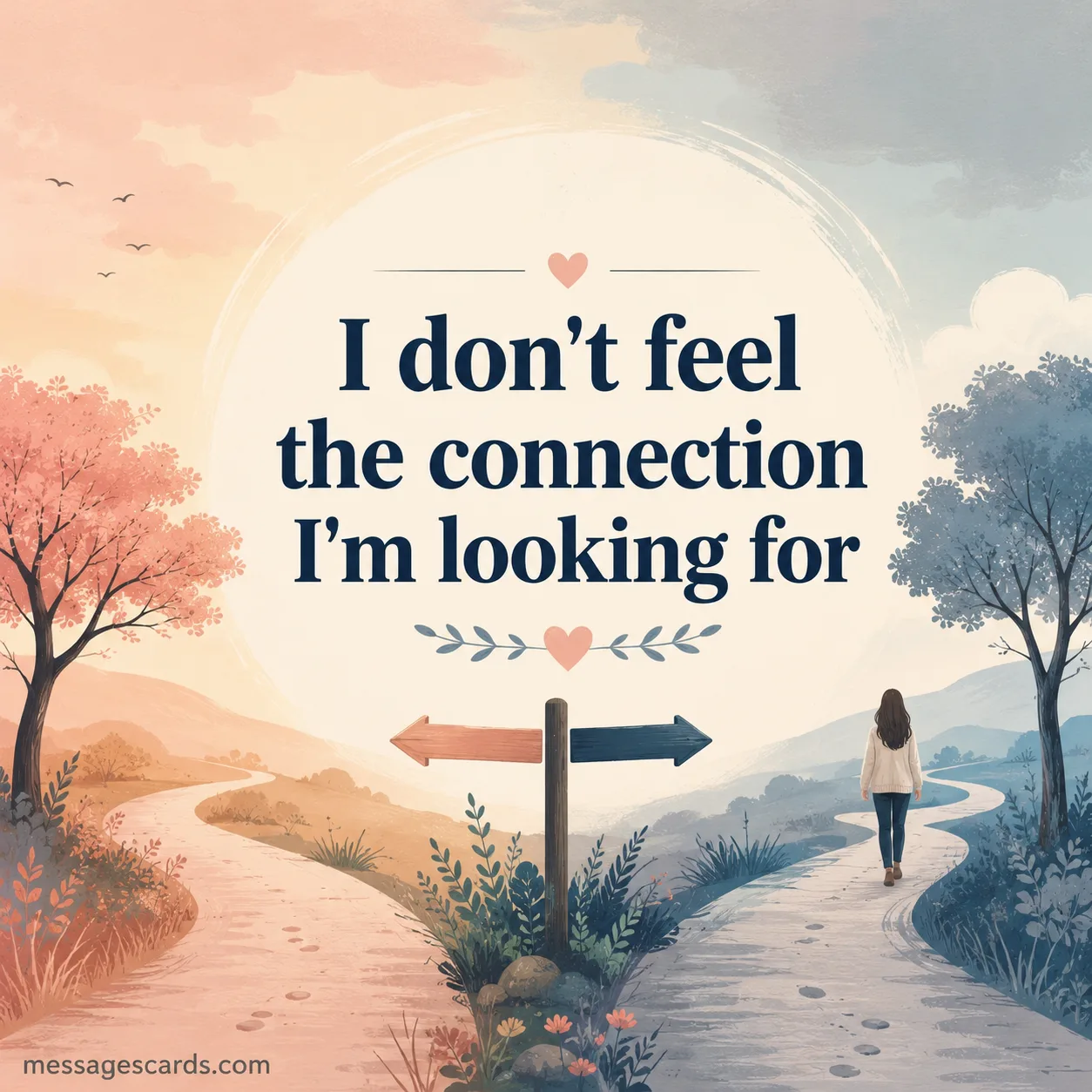 I don't feel the connection I'm looking for