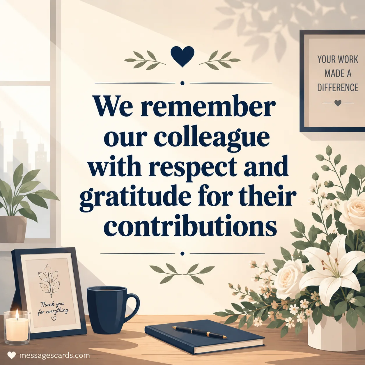 We remember our colleague with respect and gratitude for their contributions