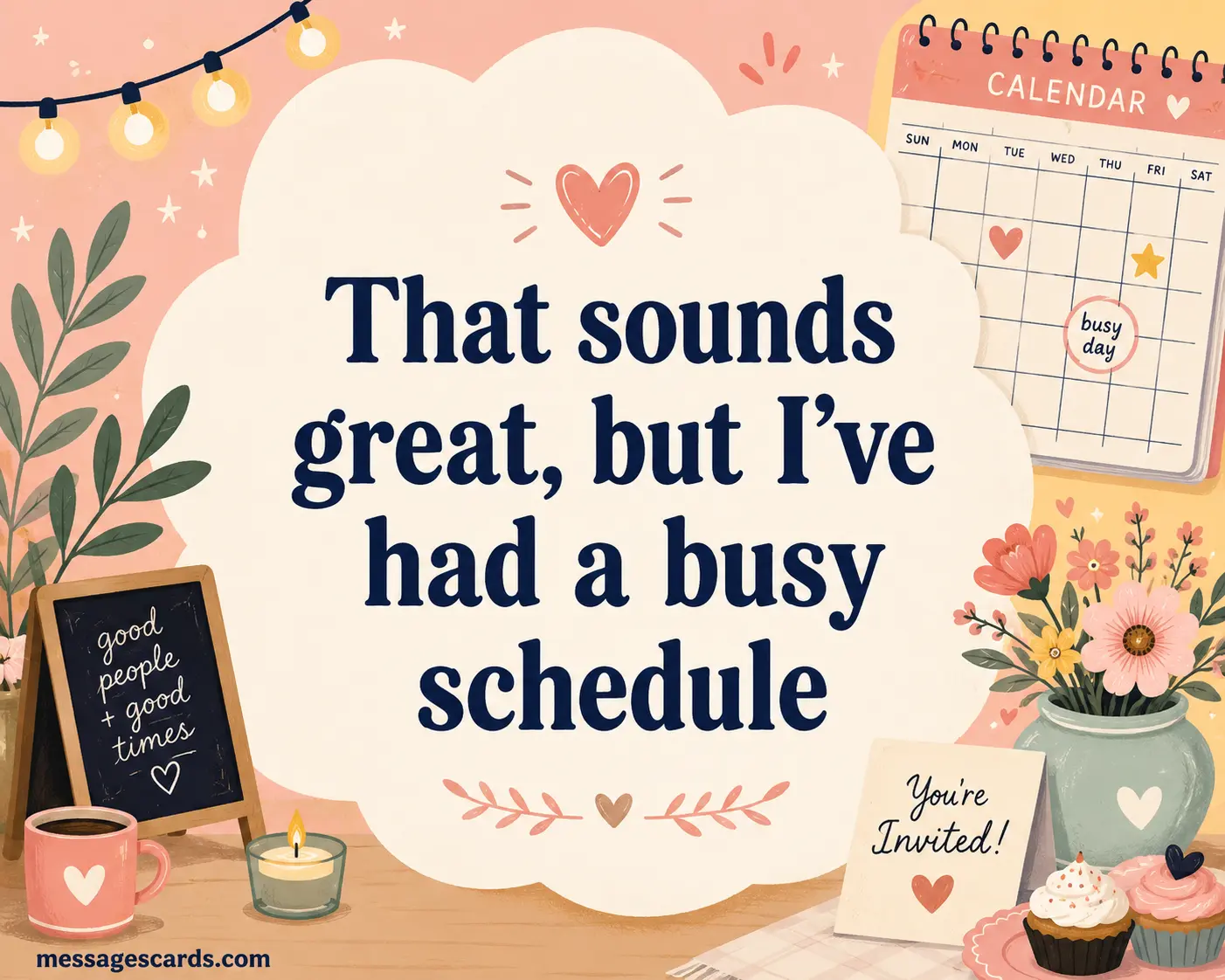 That sounds great, but I've had a busy schedule